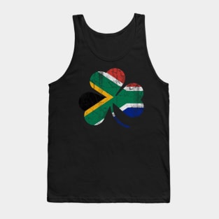 South Africa Flag Shamrock St Patrick's Day Tank Top